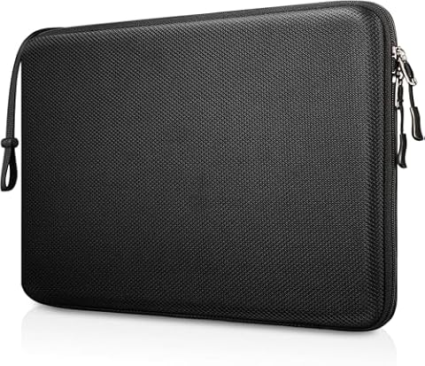 FINPAC Uniwersalny pokrowiec na laptopa 13–14 cali, wodoodporny, odporny na wstrząsy futerał ochronny EVA do laptopa 33.0 cm 35.6 cm, kompatybilny z Macbookiem / Dell / Asus/HP/Acer, czarny