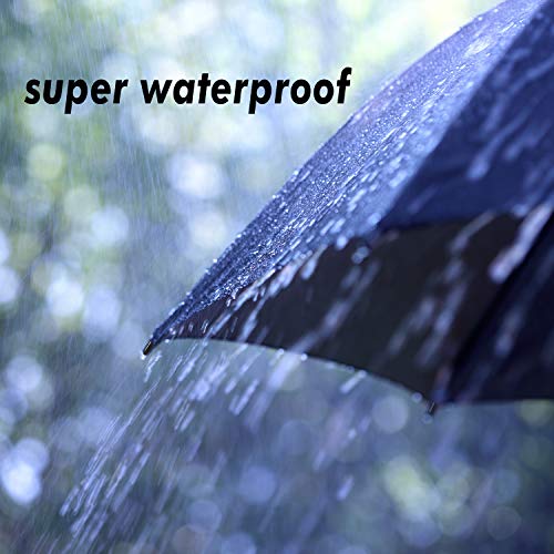 Topulors 43 In Long Stick Umbrella For Men And Women, Automatic Open, Double Strong Umbrella Bone For Outdoor Use, Rain & Wind Resistant Umbrellas-Purplish Blue #TOP6