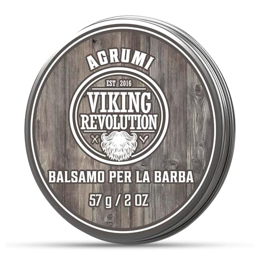 Viking Revolution Beard Balm - All Natural Grooming Treatment with Argan Oil & Mango Butter - Strengthens & Softens Beards & Mustaches - Citrus Scent Leave in Conditioner Wax for Men - 1 Pack