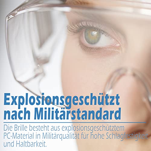 Foto von Silent-Qiaoyou 5 Stück Schutzbrille,Schutzbrille Arbeitsschutzbrille Schutzbrille Brillenträger Lndustriebrille Augenschutz Schutzbrille Arbeitsschutzbrille für Brillenträger