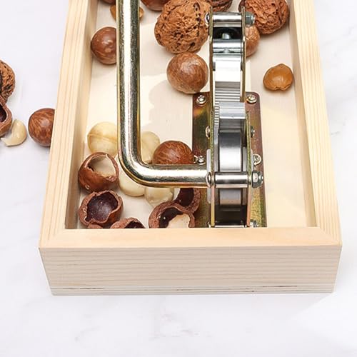 Cascanueces de metal de alta calidad con elegante base de madera de diseño liso 6