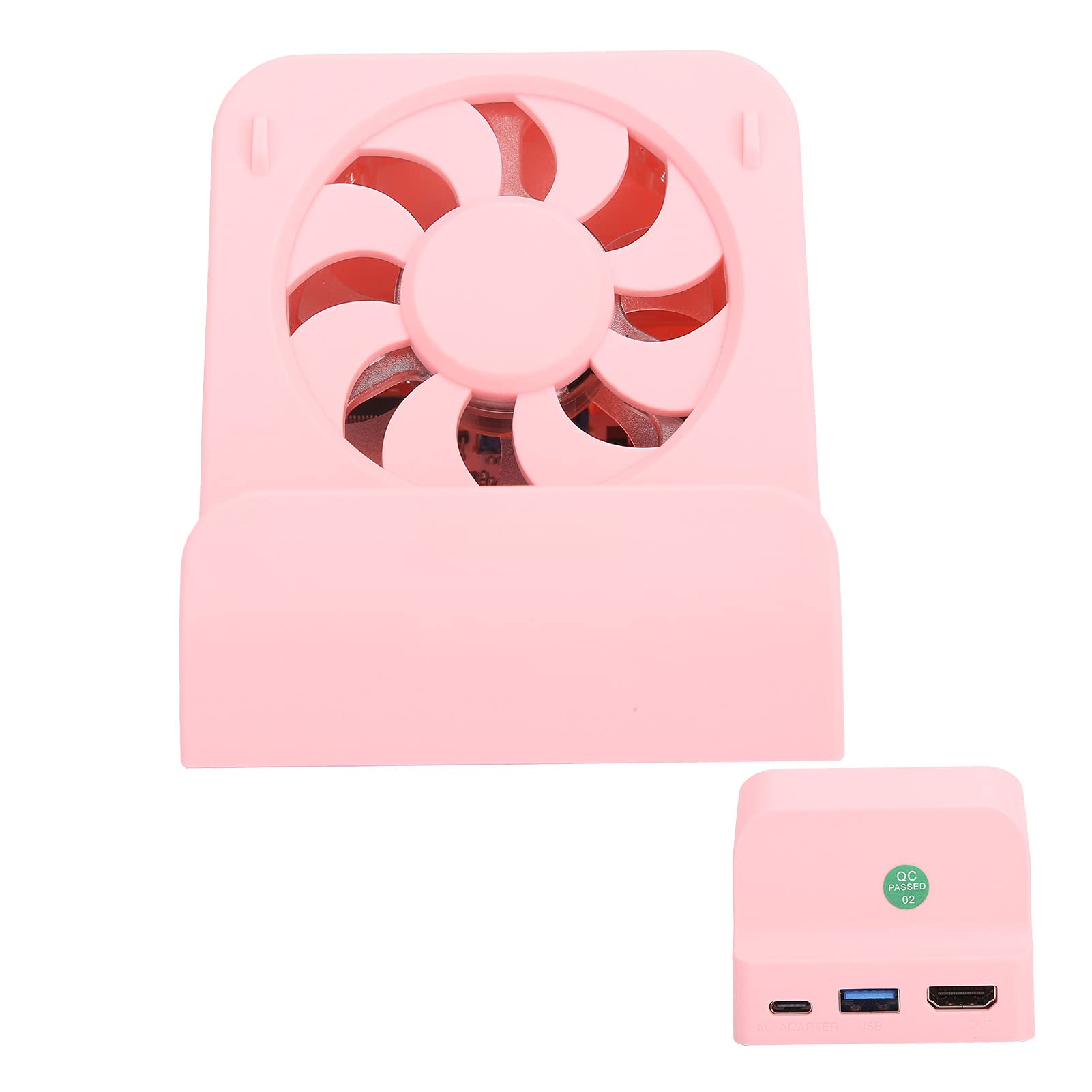 Domary Supporto per Console di Gioco Lite con Ventola di Raffreddamento e Convertitore Video, Facile da Usare, Design Portatile, Struttura Leggera in ABS