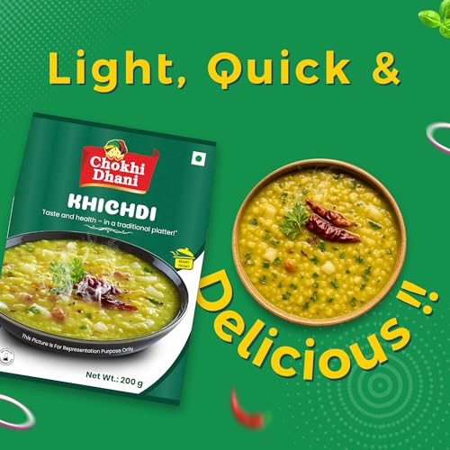Image of Chokhi Dhani Instant Moong Dal Khichdi 200g | Ready to Eat Meal | Light & Easy to Digest | Non-Spicy | No Preservatives | Travel & Office Friendly