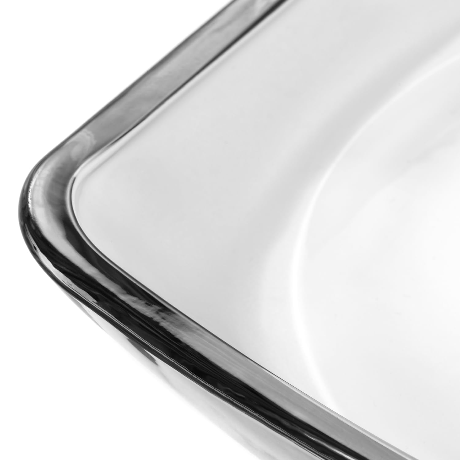 LEONARDO HOME Piazza Teller, 4er Set, spülmaschinenfeste Teller, moderne Servierteller aus Glas, Glasteller für Kuchen und Gebäck, Glasplatten zum Servieren, Höhe 4 cm, transparent, 024408