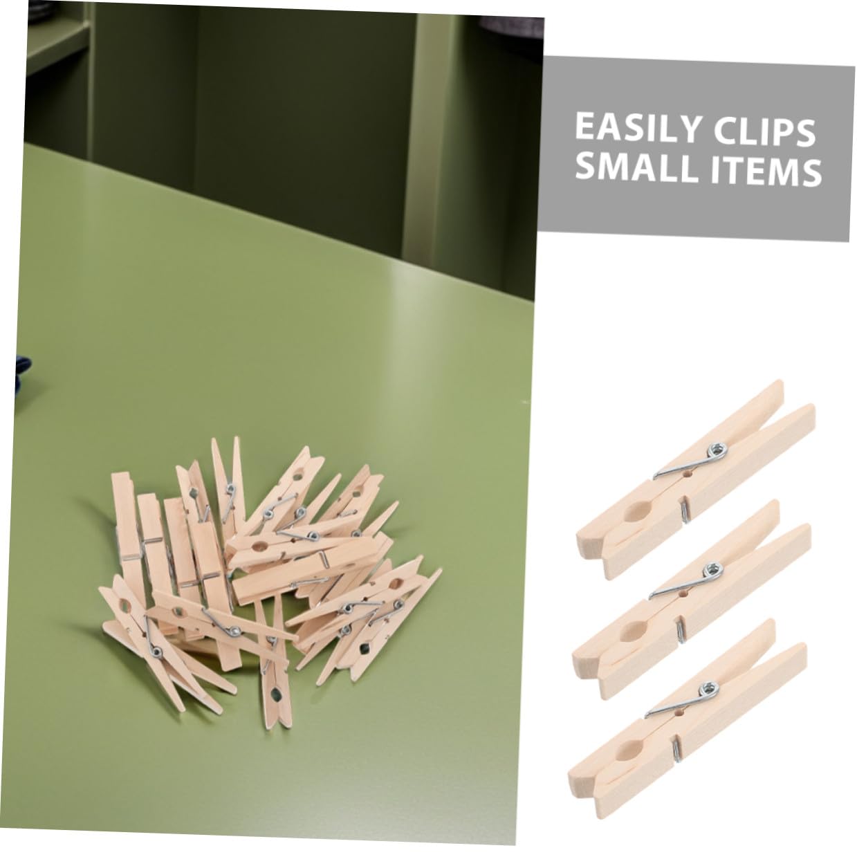 Toyvian 150 pezzi Mini Mollette in Legno Naturale per Bucato e Foto Clip Resistenti e Compatte per Appendere Calzini Biancheria e Artigianato Design Portatile e Multifunzionale
