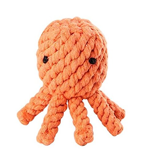 Kelaina Multifonctionnel Jouet à mcher de Chien de Corde de Coton de Poulpe Durable