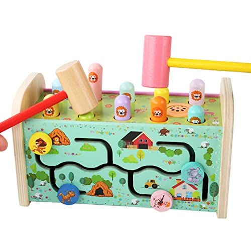 Jouet de martelage en bois coloré premier âge et jeu d'éveil éducatif pour la coordination
