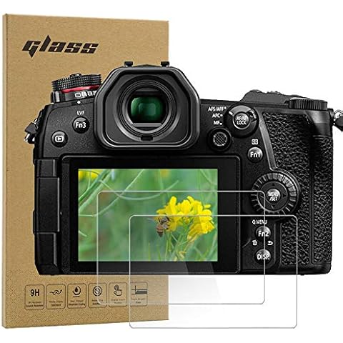 Macolink Tempered Glass Screen Protector for Panasonic Lumix DC-G9 G8 G7 G7 Mark II/DMC-GX7 Mark II GX7 III / GX9 GX8 LX10 LX9 FZ300 FZH1 / Ricoh GR III (2 Pack) Cover