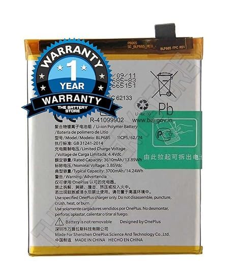 Image of THE BATTERY STORE Original BLP685 Battery for OnePlus 7, 6T GM1900 GM1901 GM1903 GM1905 Battery with 1 Year warrenty** (PR41)