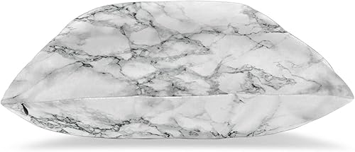 Miniatura 3 de Perinsto Juego de 2 fundas de almohada decorativas de mármol blanco y negro para sofá, cama, decoración del hogar, 18 x 18 pulgadas