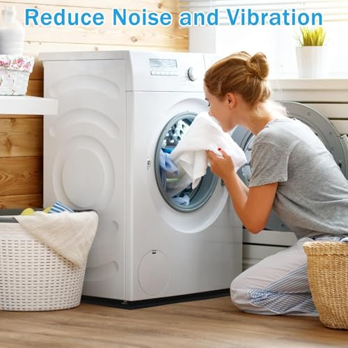 Rutschfest Antivibrationsmatte Waschmaschine, 60 x 60 cm Waschmaschinenauflage & Waschmaschine Abdeckung, Antivibrationsmatte Kann Auch als Kühlschrankmatte oder Bodenschutzmatte Verwendet Werden
