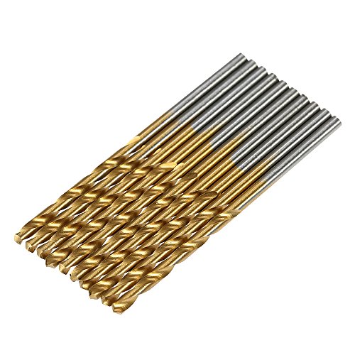 Gecheer 50 pcs HSS Chapeamento Titanium Torção Broca Set Sistema Métrico 1.0-3.0mm Aço De Alta Veloc