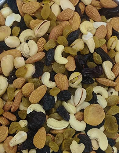 Image of DAILYHERBS Premium Mix Dry Fruits 500g | Fit for Fasting | Healthy Snacks Mixed Nuts Contain Almonds, Cashews, Raisins, Apricots, Dates, Kiwi | Superfood Nut Mix for Daily Energy & Snacking