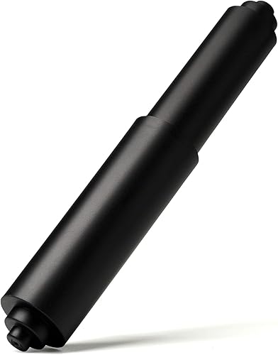 Qualihome La primavera plástica universal blanca cargó la barra del reemplazo del tenedor del rollo del papel higiénico, barra blanca del reemplazo