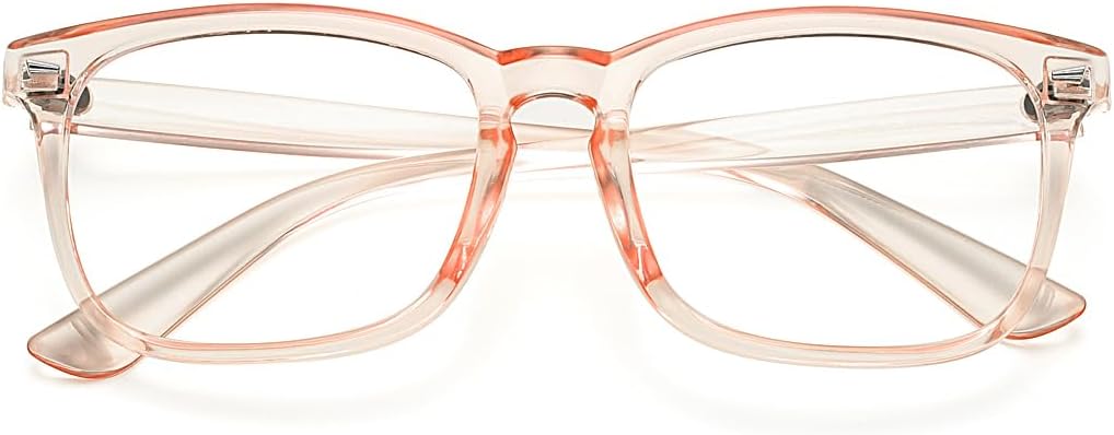 COASION Clear Glasses for Women Men Square Frame Fake Non-prescription Eyeglasses