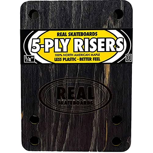 Real Skateboards 5 Ply Wooden Risers Universal - Set of Two (2) - 1/4