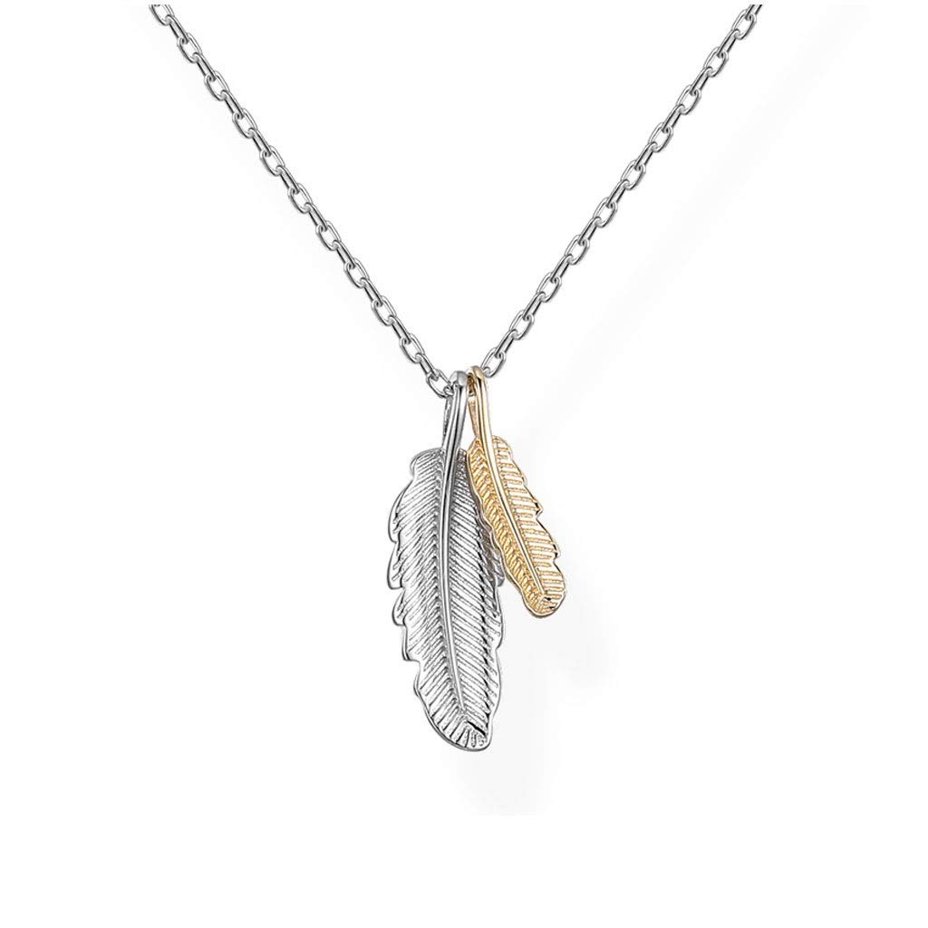 Colliers de plumes argent sterling bijou de tempérament lady