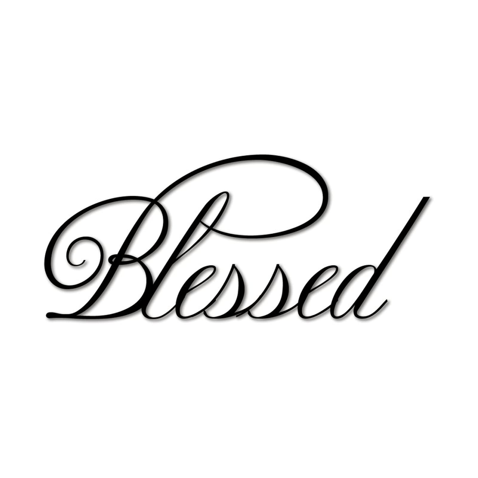 Décoration murale en métal Blessed panneau en fer de 46 cm pour cuisine et chambre