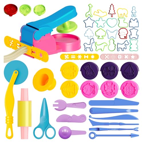 Dough Tools for Kids, 46Pcs Dough Toys Sets Playdough Accessories Include Play...