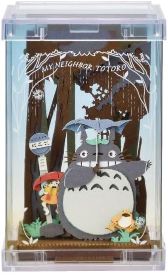 Ensky My Neighbor Totoro PTC-T05X Rain Dance Approx. H 3.5 x W 2.3 x D 2.3 inches (90 x 58 x 58 mm), Paper, ABS, PET