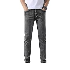 Regular Fit Jeans Business Casual Stretch Men Pants Size