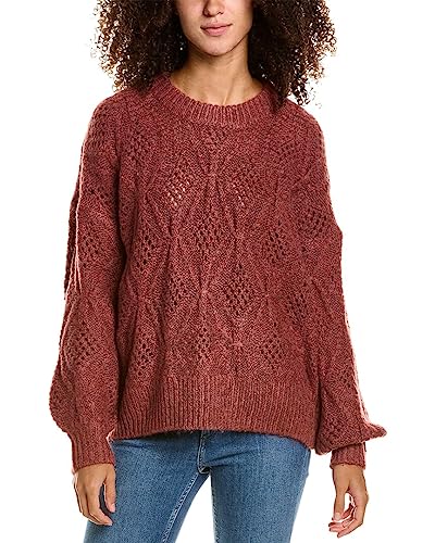 トップス ENFOLD LAYERED BALLOON-SLEEVE PULLOVER Madewell Cayden Pointelle Balloon-Sleeve Pullover Sweater