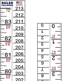 Height Indicator Adhesive Ruler - American-Made 7 Foot Ruler on a Sticker Roll