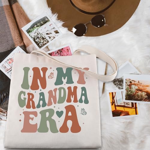 Bolso tote para abuela, regalo para el Día de la Madre, bolso de hombro para abuela o futura abuela, hecho de algodón resistente y plegable miniatura 3