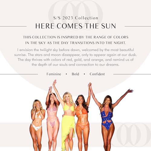 The Destiny (Yellow Sunrise) One-Piece Swimsuit Handmade Bathing Suit with Hand-Embroidered Details3