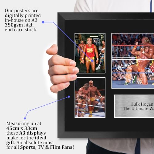Cuadro WWE de Hulk Hogan Decoración de Pared para Despacho A3 3