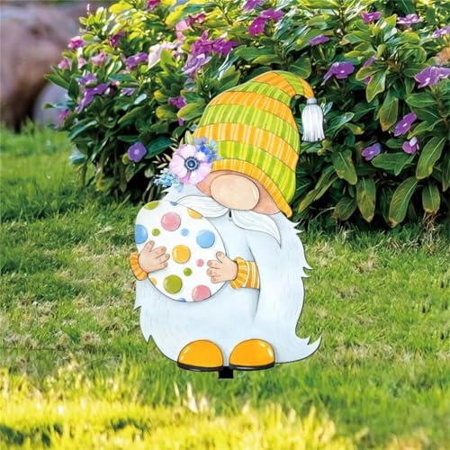 Letreros de gnomo de dibujos animados para transformar jardines apagados 7