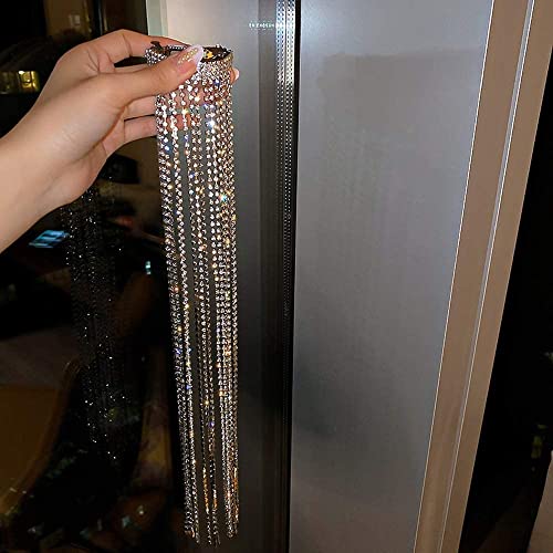 Accessoires de cheveux strass longue chaîne tresse épingle cristal queue de cheval fille - 5