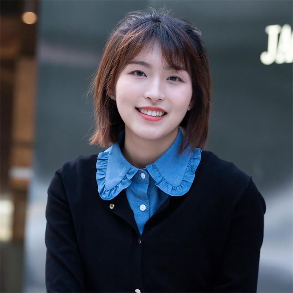 Detachable Fake Collar Ruffle Denim Faux Collar Half Shirts Blouse Dickey Collar Lapel False Collar for Women Girls - Image 2