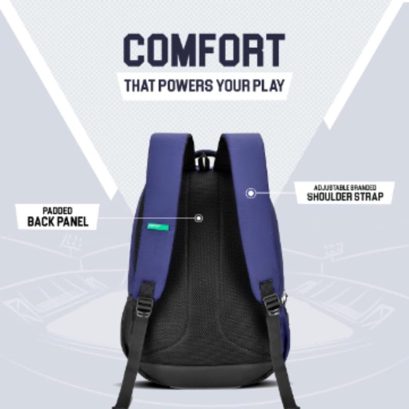 Image of United Colors of Benetton Backpack Falcon | Printed High School Bag With 3 CompartMen'sts, Airmesh Padding & 1-Year Warranty - 38L Capacity | Daypack For School Girls & Boys