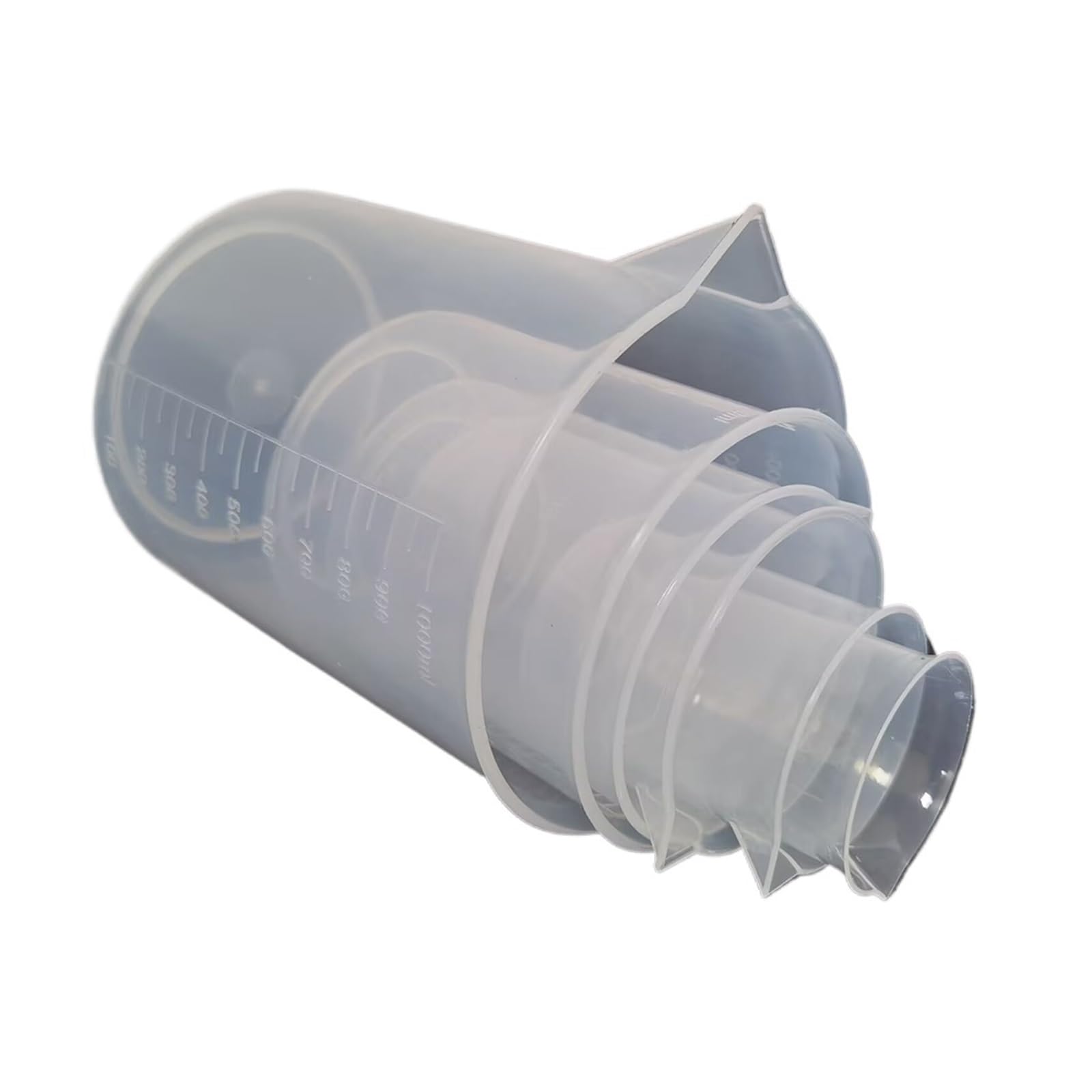 6 vasos medidores transparentes for cocina, laboratorio, con escala de 50/100/200/300/500/1000 ml, vasos mezcladores de plástico transparente.(6Pc Set)