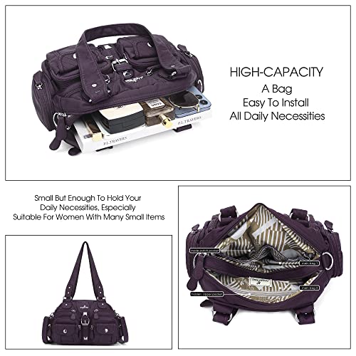 Image of Angel Kiss Hobo Crossbody Purses for Women Shoulder Bag Multipocket Soft Hobo Purses Removable Strap Leather Handbags