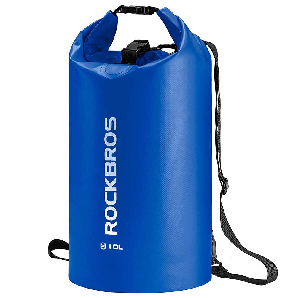 ROCKBROS Waterproof Dry Bag, 2L Combo Dry Sack, Lightweight Dry Bag Rucksack Waterproof Bags Perfect for Kayaking/Boating/Canoeing/Fishing/Rafting/Swimming/Camping (2L, Blue)