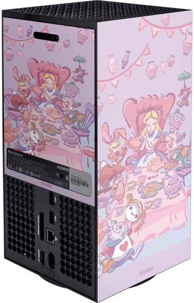Skinit Decal Gaming Skin Compatible with Xbox Series X Digital Edition Console - Officially Licensed Disney Alice in Wonderland (Animated) Mad Tea Party Design