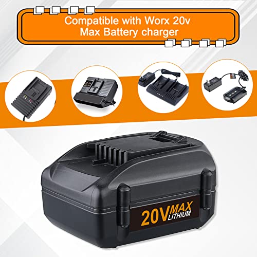 VINIDA 2 Pack 4.0Ah Replacement for Worx 20V Lithium Battery Compatible with Worx Battery 20V Max WA3520 WA3525 WG151s, WG155s, WG251s, WG255s, WG540s, WG545s, WG890, WG891 Cordless Power Tools - Thumbnail 4