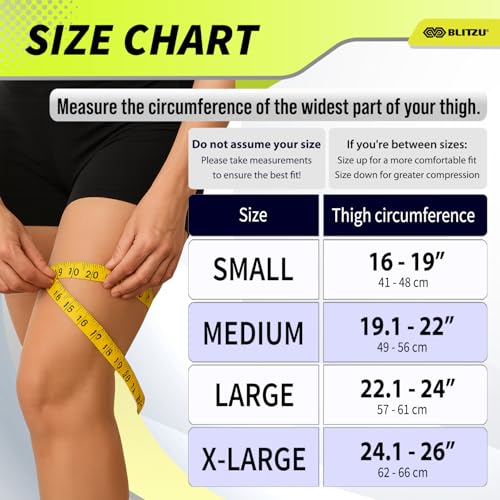 hamstring compression sleeve 1 pair upper leg sleeves thigh quad amp groin support for men and women anti-slip thigh brace amp wrap for running workout sports recovery black m
