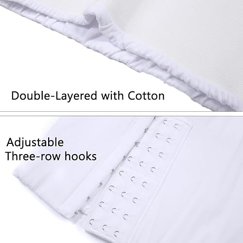 Miniatura 4 de XUJI - Camiseta compresora sin mangas de algodón transpirable para mujer, con banda elástica y colores (M-6XL)