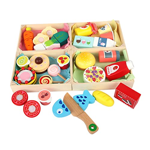 ERINGOGO 1 Set Cecilia Fruit Toys Fruit Snacks for Kids Wood Toys Puzzle Props Child Wooden