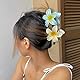 Flower Hair Claw Clips, 7pcs Blumenhaarnadel Trendige Haarnadel rutschfeste Kunststoff Haarspangen, Hawaiianische Accessories for Bridal Wedding Party Beach Haarschmuck