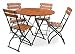 Produktbild EuroLiving Biergartengarnitur 1x Tisch Ø100 cm & 4X Stuhl Edition-Classic Ocker/grün