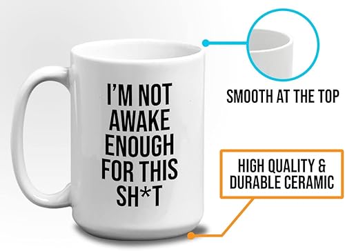 Miniatura 5 de Sleepy Coworkers - Taza de café de 15 onzas, color blanco - No estoy despierto suficiente - Lazy Person Sleepy People Who Loves Doing Nothing