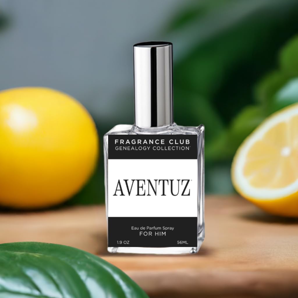 FRAGRANCE CLUB Aventuz Eau de Parfum for Men – Long Lasting Woody Citrus Cologne – Bold Fresh Masculine Scent – Luxury Inspired Fragrance – 1.9 oz