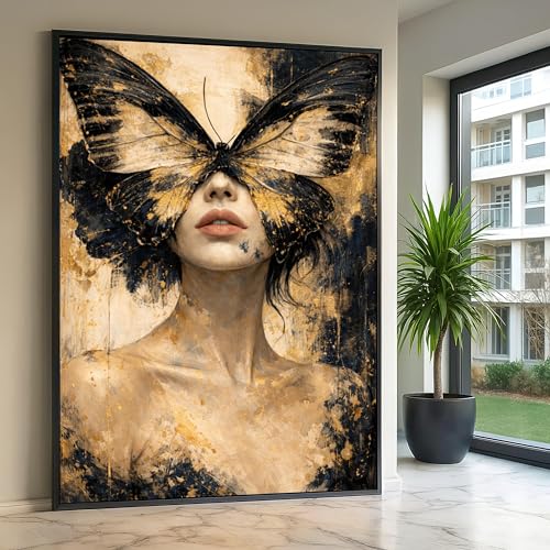 Art mural style nordique pour salon moderne portrait sur toile 70x100