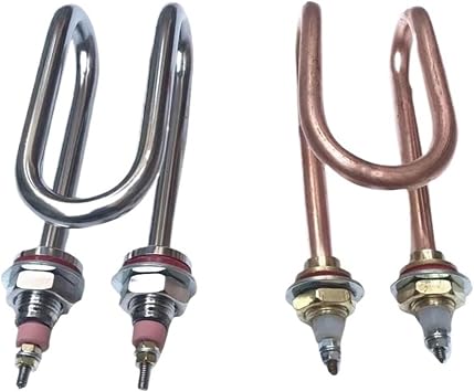 1pc 220V Heater Element Stainless Steel/Copper Immersion Water Boiler Heater Pipe Tubular Heating Resistor 2KW/2.5KWStainless Steel,220V_2KW
