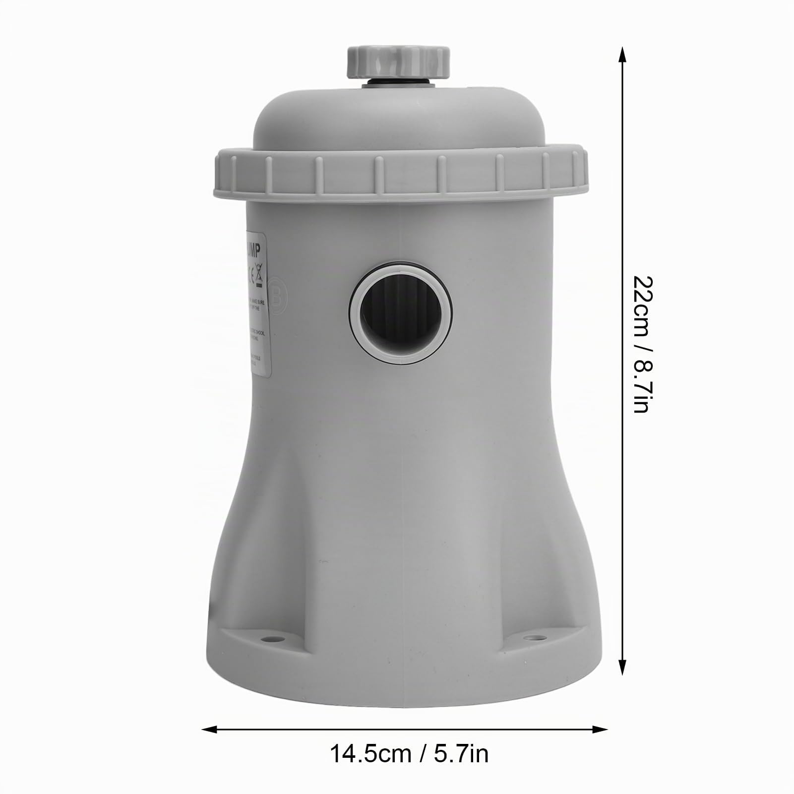 Bomba de Filtro de Piscina, Bomba de Piscina de Cartucho Eléctrico de 330 Gph con Cartucho de Filtro GFCI y Accesorios de Manguera para Piscinas (EU enchufe 220V)