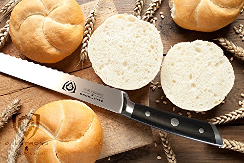 Dalstrong Serrated Bread Knife - 10 Inch - Gladiator Series Elite - Forged High-Carbon German Steel - G10 Handle Kitchen Knife - Sheath Included - Razor Sharp Slicer - Slicing Knife - Nsf Certified #TOP6